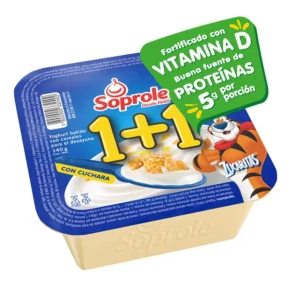 Yoghurt con Cereal 1+1 Zucaritas Soprole 140 Grs