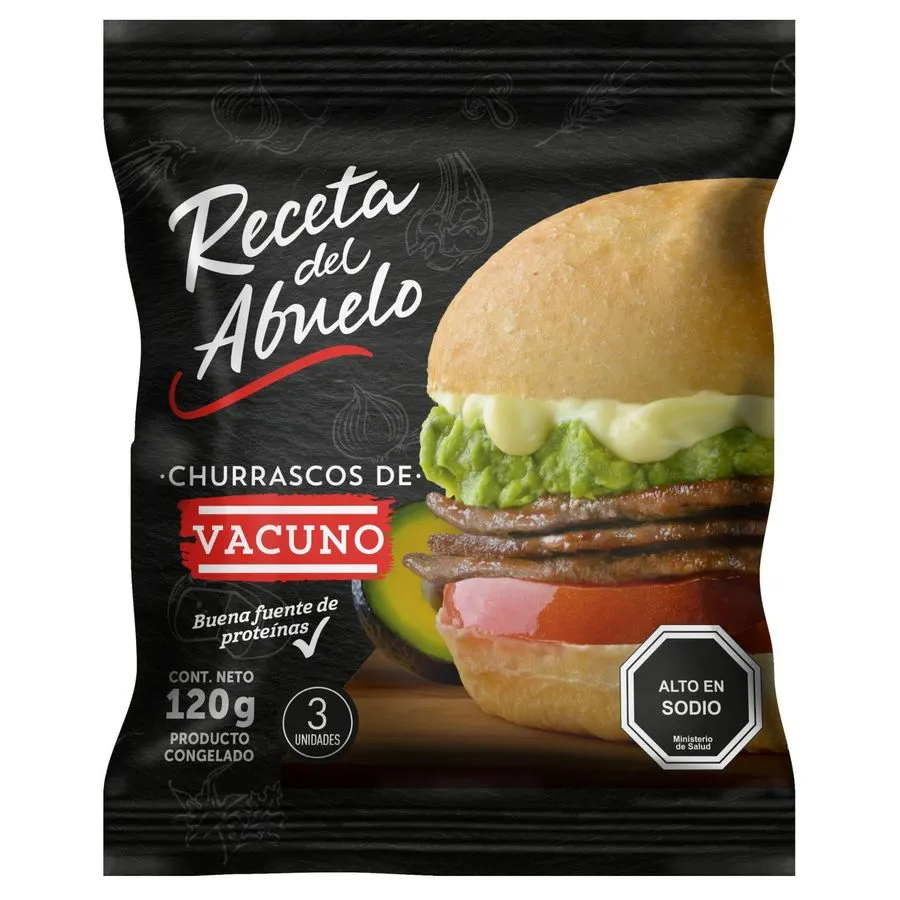 Churrascos de Vacuno Receta del Abuelo 120 Gramos