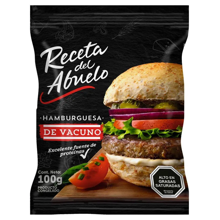 Hamburguesa de Vacuno Receta del Abuelo 100 Gramos.