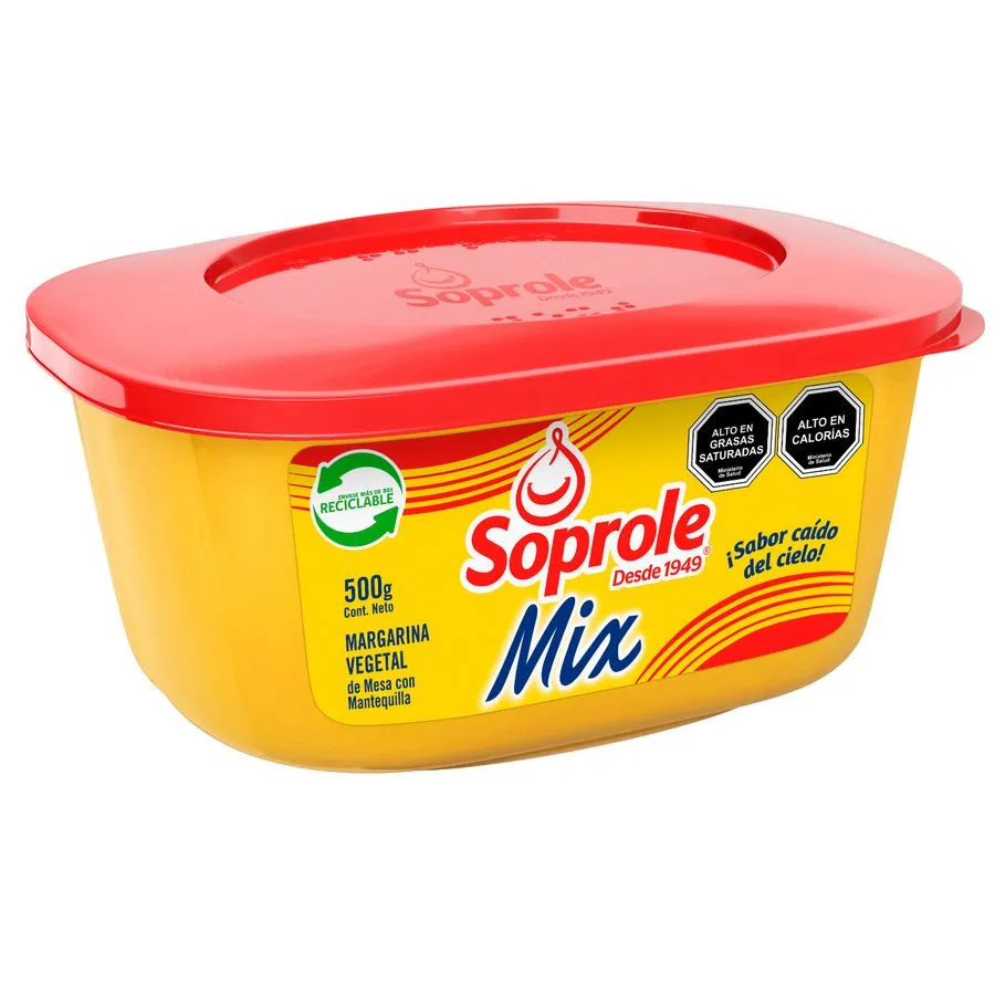 Margarina Mix con Mantequilla Soprole Pote 500 Gramos.