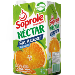 Néctar Naranja Soprole Sin Azucar Añadida 1 Lt.