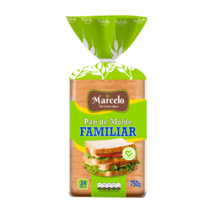 Pan de Molde Familiar Blanco Marcelo 750 Gramos.