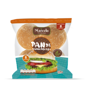 Pan Para Hamburguesa Frica Marcelo 8 unidades 528 Gramos.