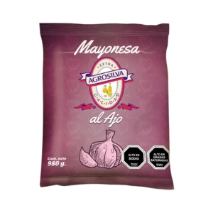 Mayonesa Al Ajo Agrosilva Bolsa 980 Gramos.