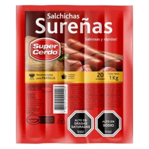 Salchicha Sureña Super Cerdo 20 Unidades - 1Kg