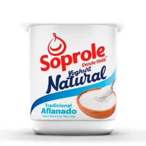 Yogurt Natural Aflanado Soprole 155 Gramos.