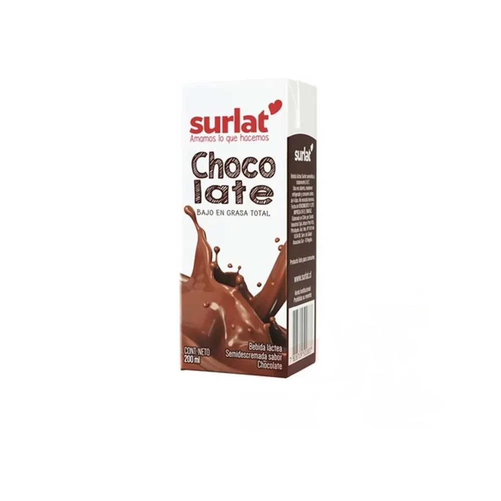 Bebida Láctea Chocolate Bombillin Surlat 200 Ml.