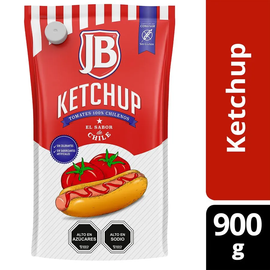 Kétchup (Sin Gluten) JB Doypack 900 Gramos.