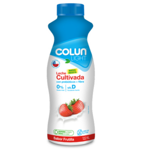 Leche Cutivada Light Frutilla Colun 1 Litro.