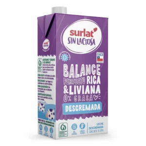 Leche Descremada Sin Lactosa Surlat 1 Litro