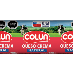 Queso Crema Colun Envasado 200 Gramos.