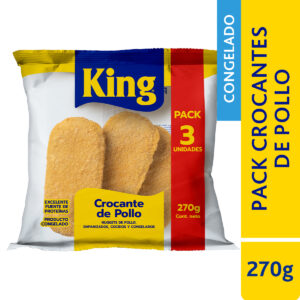 Crocante De Pollo King 90 Gramos (Pack 3 Unidades - 270 Gramos).