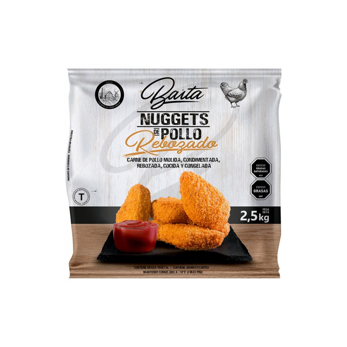 Nuggets De Pollo Rebozados Baita 2,5 Kilos